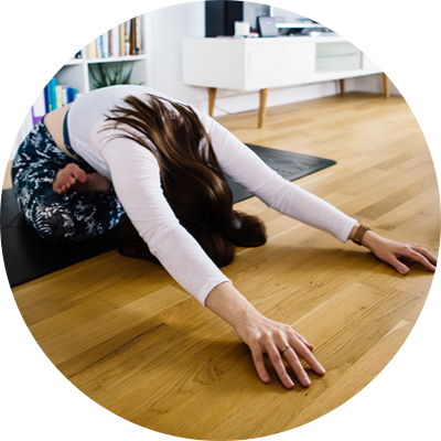 Sarah Exley - Yoga Therapist Stretching