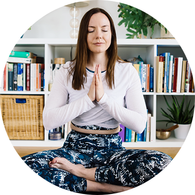 Sarah Exley - Yoga Therapist Meditating